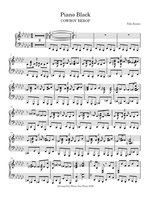 Piano Black – Yoko Kanno
