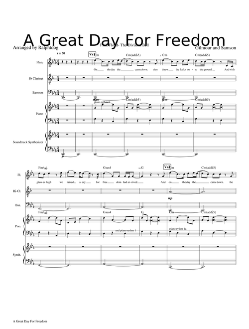 Pink Floyd - The Division Bell sheet music by ralphtdog