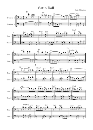 Satin doll - Duke Ellington Sheet Music with Chords for Trombone