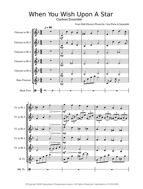 when you wish upon a star - Clarlinet Ensemble