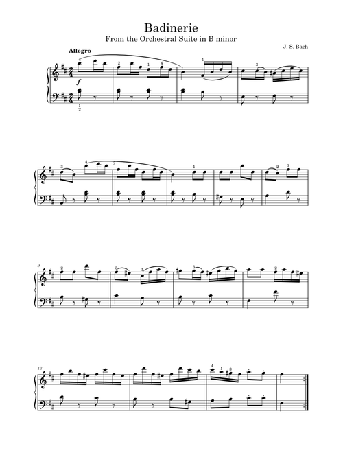 Badinerie - Johann Sebastian Bach (Piano Solo)