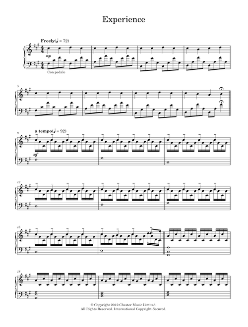 Experience - Ludovico Einaudi (Piano Solo)