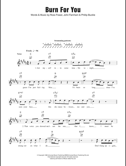Burn For You - John Farnham (Ukulele)