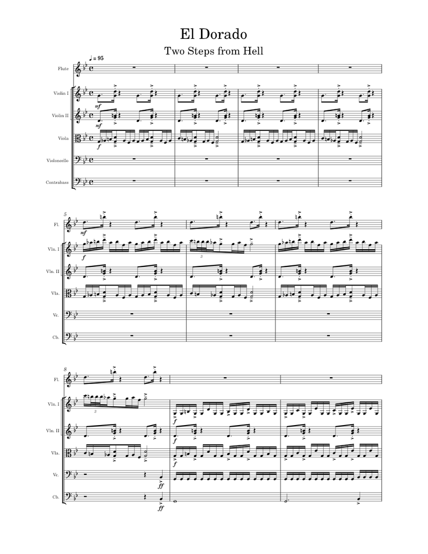 El Dorado Sheet music for Flute, Contrabass, Violin, Viola & more