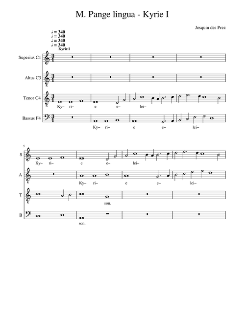 Missa Pange Lingua - Josquin des Prez