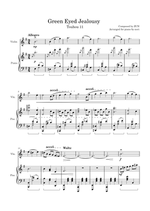 Green-Eyed Jealousy – ZUN Sheet Music with Chords for Piano (Solo