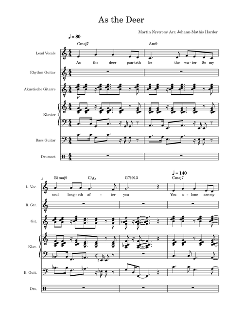 As the deer – Martin J Nystrom