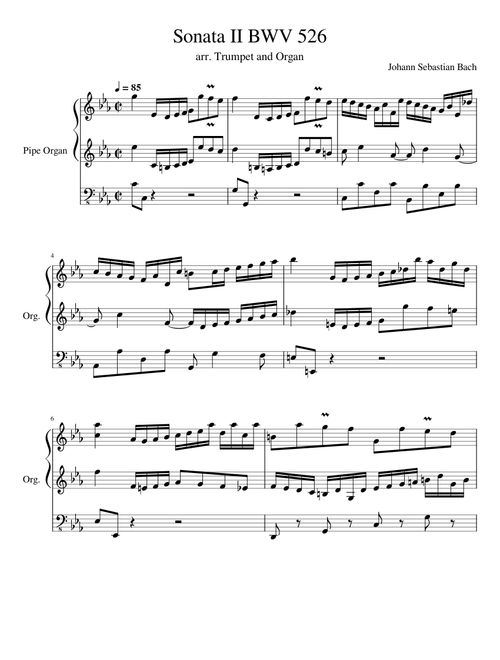 Johann Sebastian Bach Organ Sonatas BWV 525-530 sheet music by