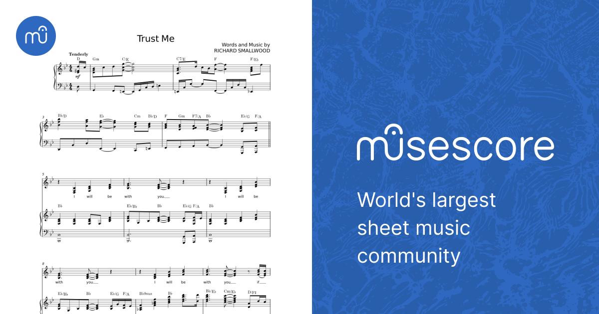 Trust Me - RICHARD SMALLWOOD Sheet Music with Chords for Piano