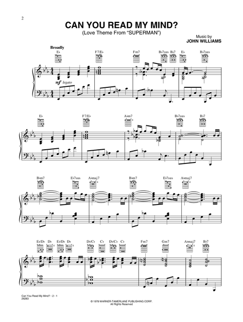 Can You Read My Mind? (Love Theme from Superman) - Maureen McGovern (Piano Solo)