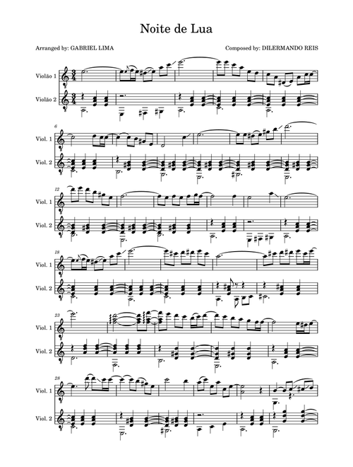 Noite de Lua (Arr. Gabriel Lima) - Dilermando Reis (Instrumental Duet)