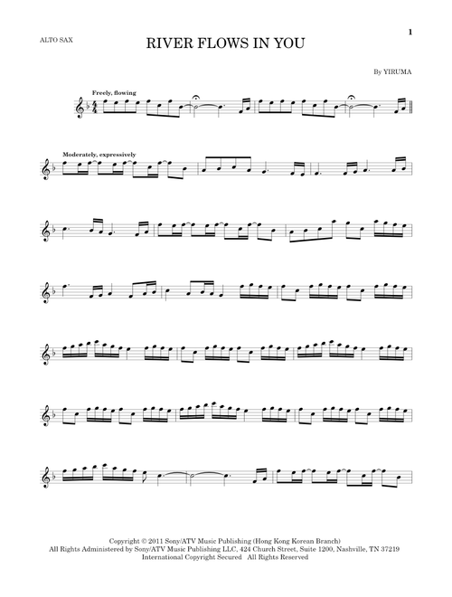 River Flows In You - Yiruma (Alto Sax Solo)