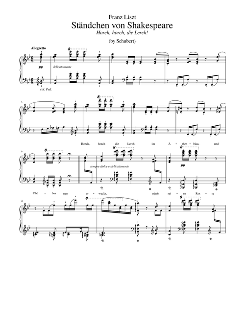Schubert/Liszt - Ständchen von Shakespeare