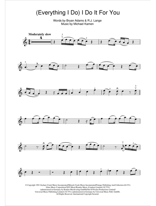(Everything I Do) I Do It For You - Bryan Adams (Violin Solo)