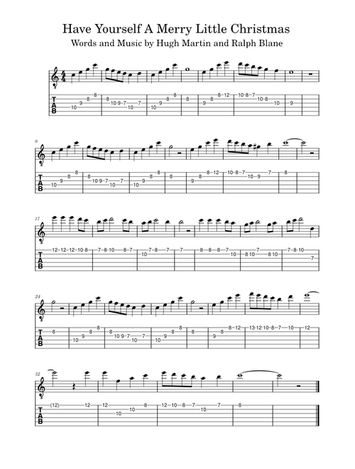 Have yourself a merry little christmas – Hugh Martin Have Yourself A Merry Little Christmas