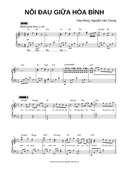 Nỗi đau giữa hòa bình - Hòa Minzy, Nguyễn Văn Chung (Piano)