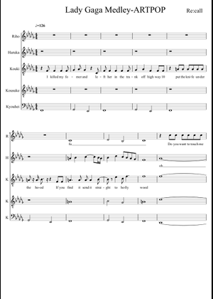 Play Official version of Artpop Sheet Music by Lady Gaga for Piano ...