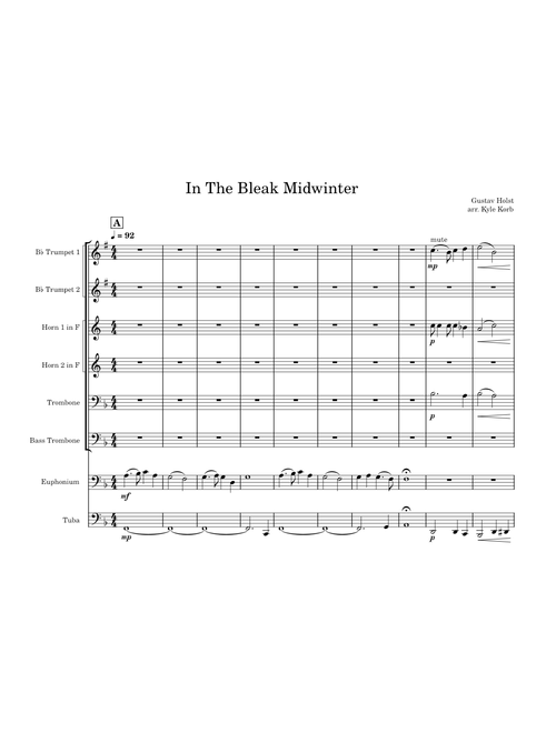 In the Bleakmidwinter - Arr. Kyle Korb