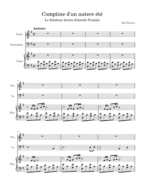 Comptine d' un autere été – Yann Tiersen Comptine d'un autere été