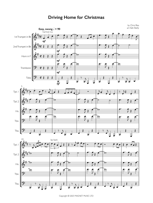 Driving Home For Christmas (Arr. Seb Skelly) - Chris Rea (Brass Ensemble)