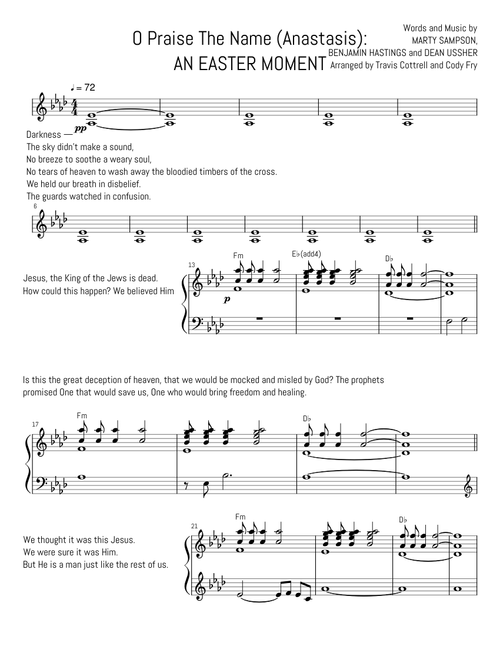 O Praise the Name (Anástasis), Marty Sampson