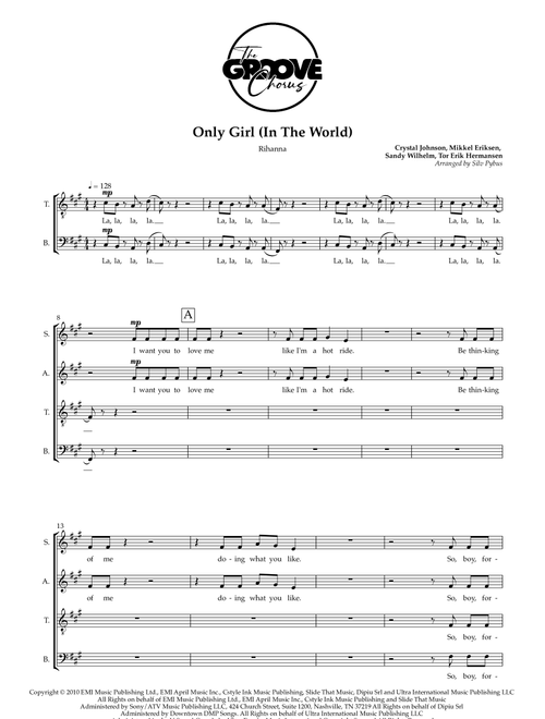 Only Girl (In The World) (Arr. Silv Pybus) - Rihanna (Choral, SATB)