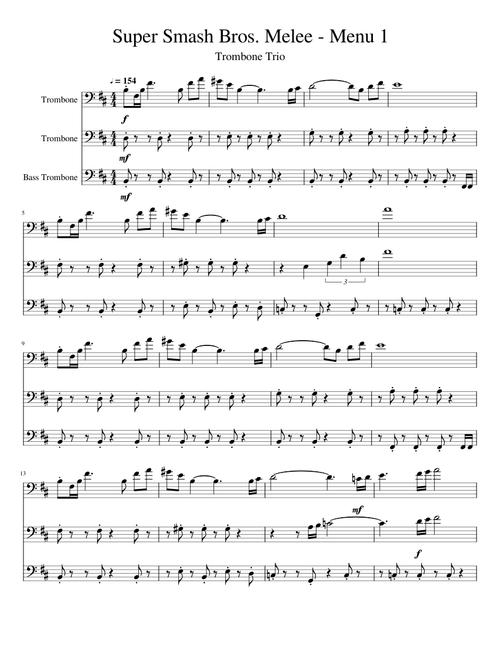 Super Smash Bros. Melee Menu 1 - Trombone Trio