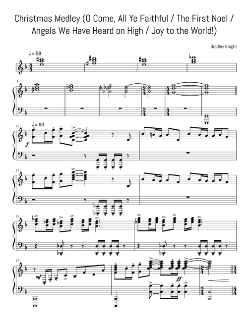 Christmas Medley (O Come, All Ye Faithful / The First Noel /
Angels We Have Heard on High / Joy to the World!)