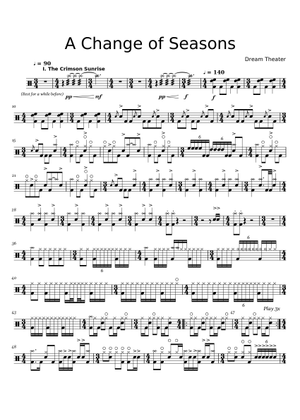 A Change Of Seasons Sheet Music and Tab for Piano, Guitar, Bass