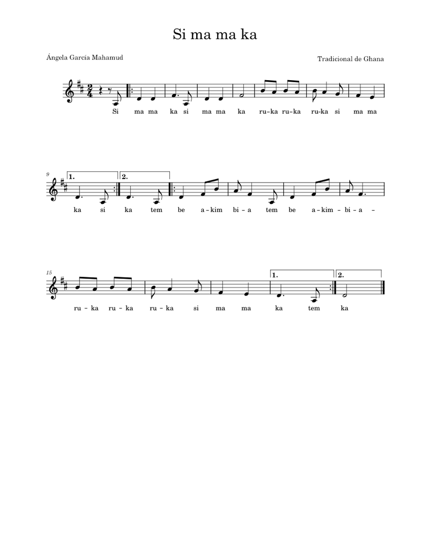 Simama Si Ma Ma Ka Chords | Brincadeira Cantada Si Mama Kaa – OIZQOC