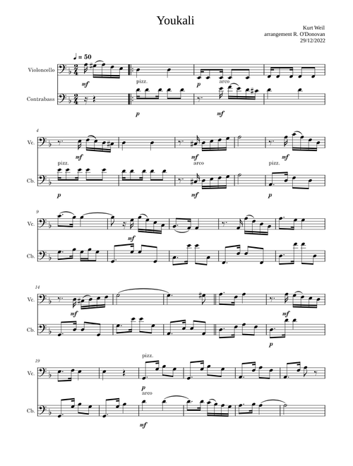 Youkali cello bass