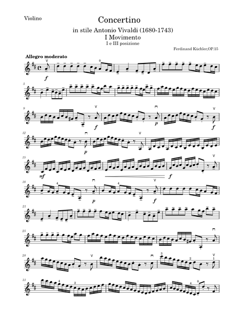 Violin Concertino, Op.15 – Ferdinand Küchler Ferdinand KchlerOP.15