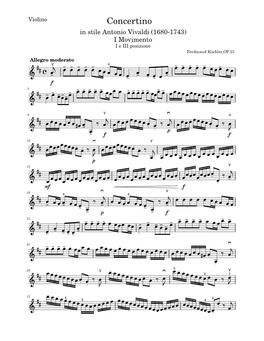 Violin Concertino, Op.15 – Ferdinand Küchler Ferdinand KchlerOP.15