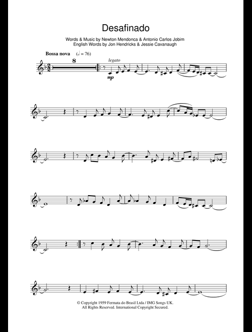 Desafinado (Slightly Out Of Tune) - Antonio Carlos Jobim (Clarinet Solo)