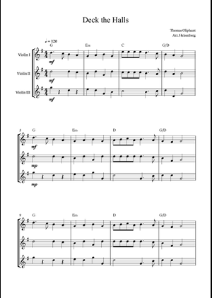 Play Official version of Deck the Halls Sheet Music by Thomas