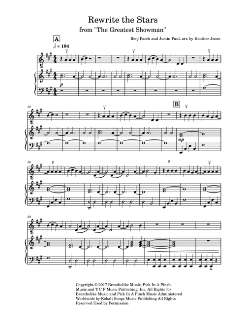 Rewrite The Stars (Arr. Heather Jones) - Zac Efron & Zendaya (Violin and Piano)