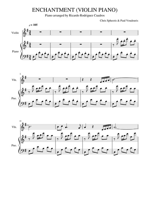 ENCHANTMENT (VIOLIN PIANO)by Chris Spheerys
