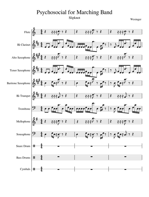 Psychosocial for Marching Band (WIP)