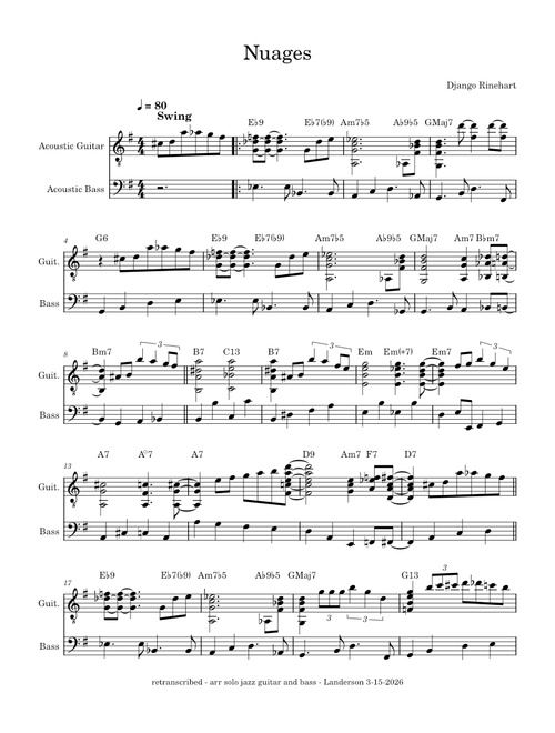 Nuages – Django Reinhardt