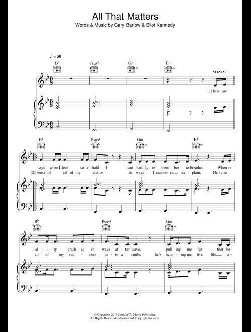 All That Matters (from Finding Neverland) - Eliot Kennedy, Gary Barlow (Piano-Vocal-Guitar (Piano Accompaniment))