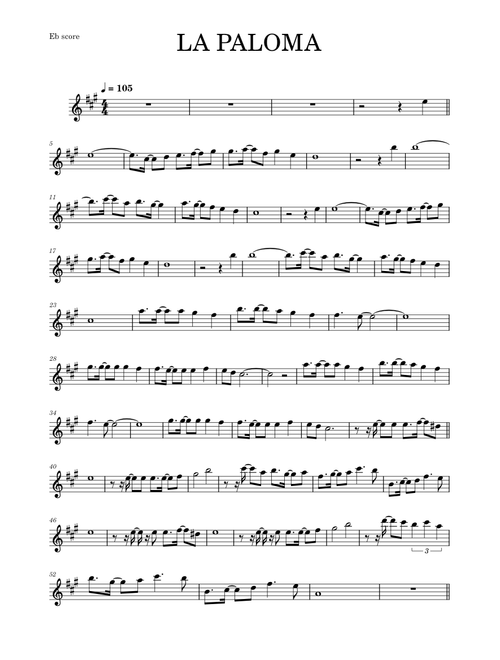 La paloma – Sebastián Yradier (ALTO SAX RMX)