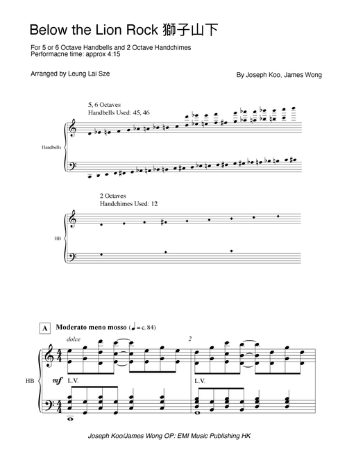 Shi Zi Shan Xia (Arr. Leung Lai Sze) - Joseph Koo, James Wong (Handbell)