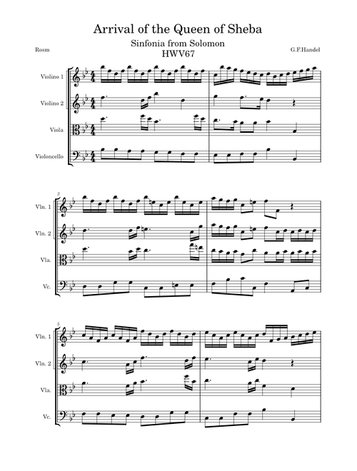 Arrival of the Queen of Sheba – G.F.Handel