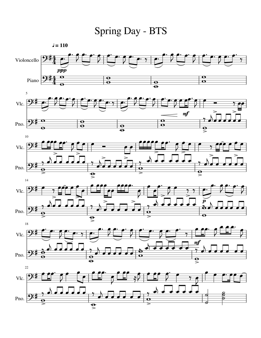 Palabra Cordero Dureza BTS - Spring Day for Cello Sheet music for Piano, Cello (Solo) | Musescore.com Palabra Cordero Dureza BTS - Spring Day for Cello Sheet music for Piano, Cello (Solo) | Musescore.com