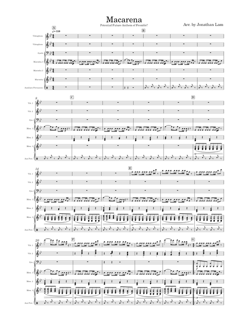La Macarena – Los Del Río Macarena - Arr. by Jonathan Lam