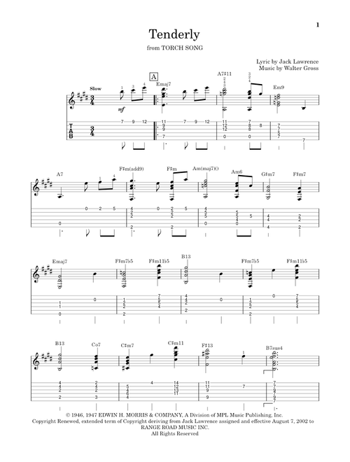 Tenderly - Jack Lawrence (Solo Guitar)
