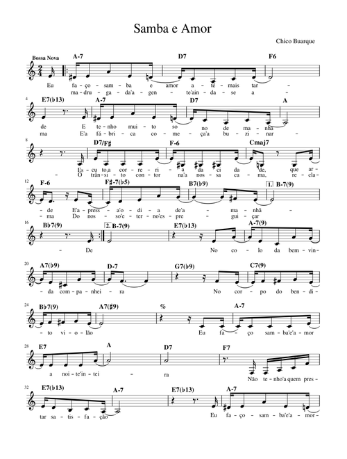 Samba e Amor jazz