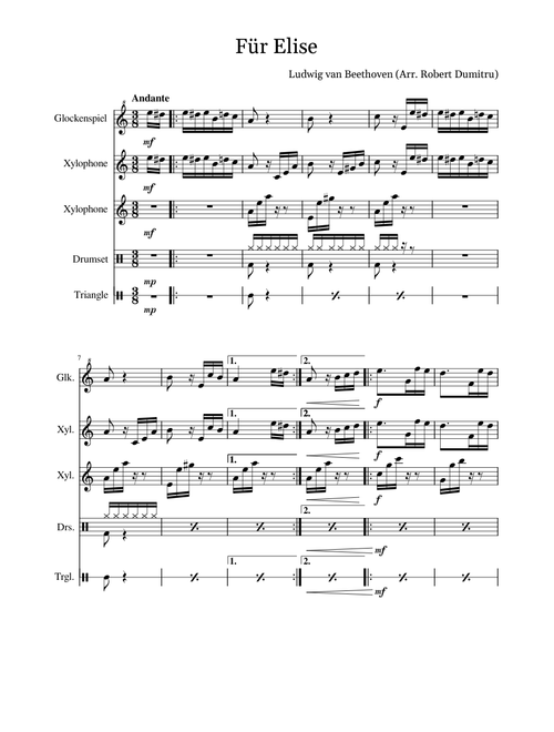 Fur Elise (percussion version)