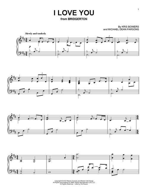 I Love You (from the Netflix series Bridgerton) - Kris Bowers, Michael Dean Parsons (Piano Solo)