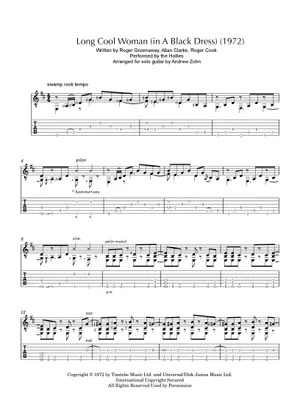 Long Cool Woman (In a Black Dress) (Lead sheet with lyrics Sheet Music with Chords for Piano (Solo) easy | MuseScore.com Long Cool Woman (In a Black Dress) (Lead sheet with lyrics Sheet Music with Chords for Piano (Solo) easy | MuseScore.com